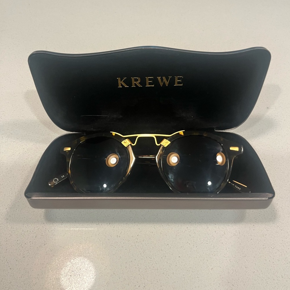 KREWE Gold and Black Sunglasses